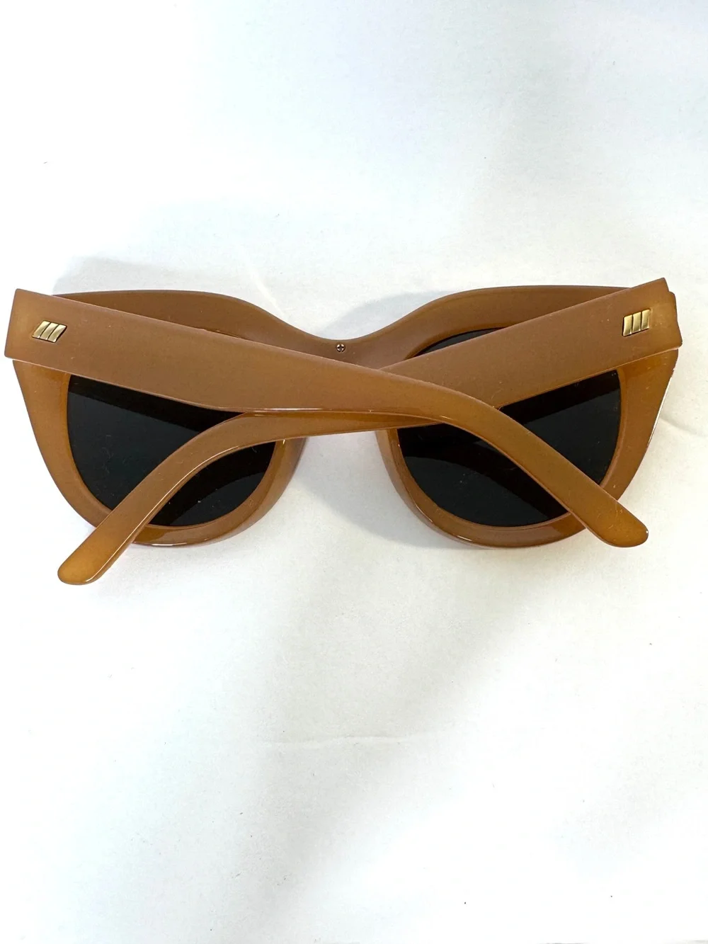 LE SPECS Air Heart Cat Eye Sunglasses Caramel With Gold